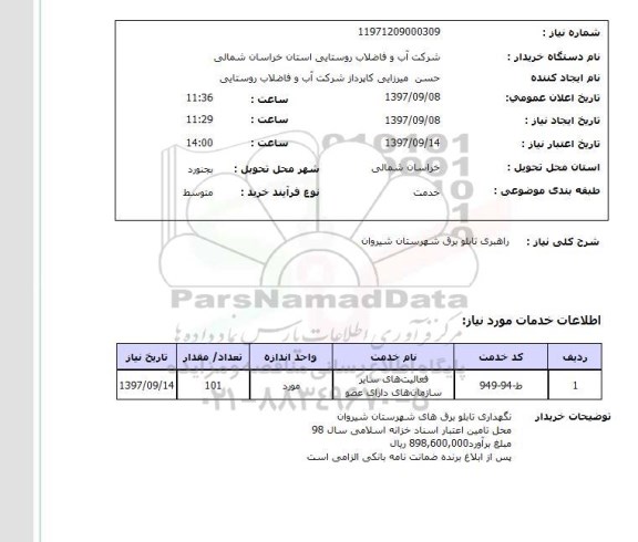 استعلام; استعلام راهبری تابلو برق ...