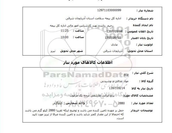 استعلام , استعلام برنج ...