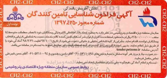 فراخوان ، فراخوان بانک اطلاعاتی الکترونیکی 