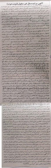 مزایده،مزایده ششدانگ پلاک ثبتی عرصه 312.5 مترمربع نوبت دوم 