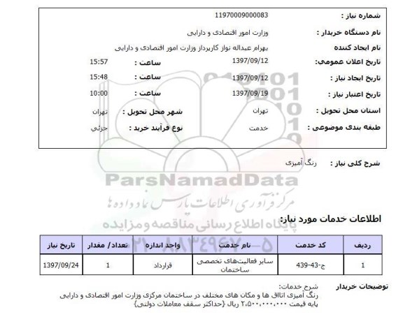 استعلام,استعلام رنگ آمیزی