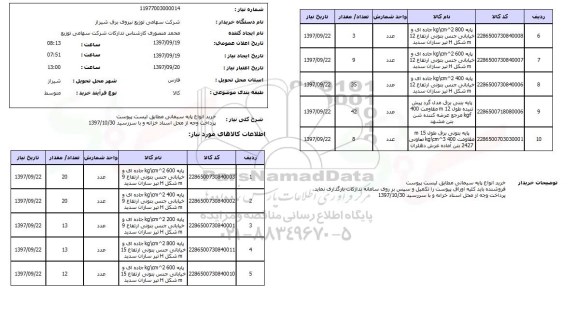 استعلام,استعلام خرید انواع پایه سیمانی 