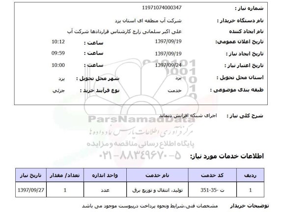 استعلام, اجرای شبکه افزایش دیماند