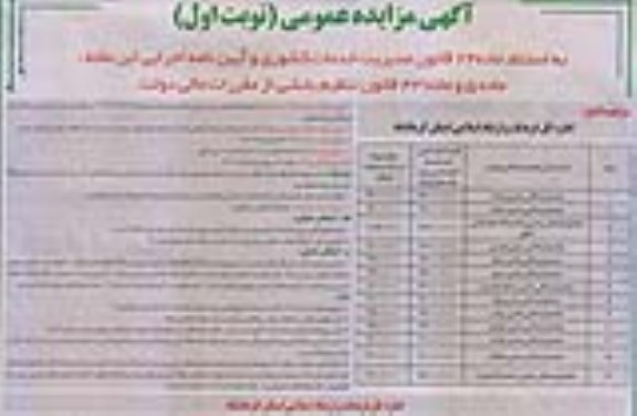 مزایده ، مزایده اجاره تعدادی مجتمع 