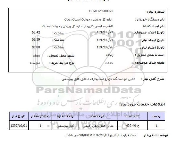 استعلام, استعلام خودرو استیجاری....