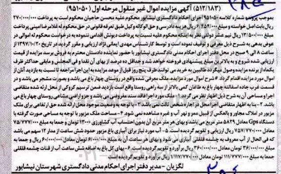 مزایده، مزایده ملک