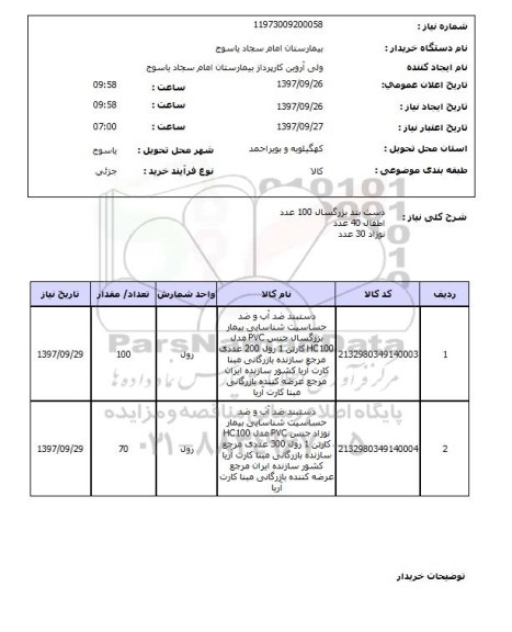 استعلام دست بند