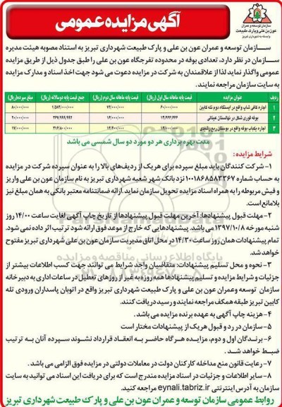 مزایده ، مزایده اجاره کافی شاپ
