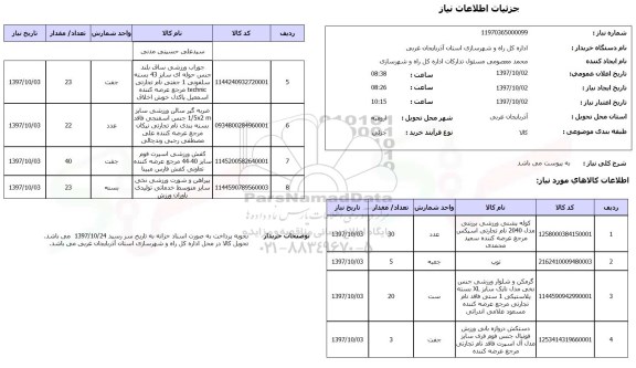 استعلام ، استعلام کوله پشتی و توپ و گرمکن و ...