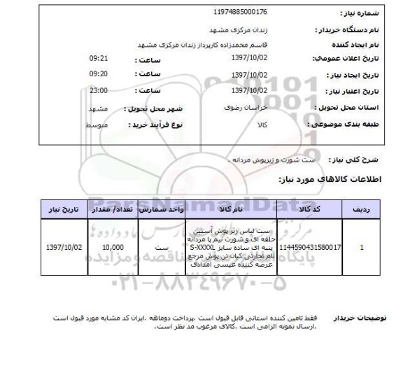 استعلام, استعلام تعویض و تعمیر روکش تخت