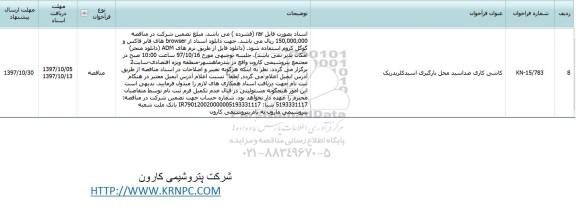 مناقصه کاشی کاری ضد اسید محل بارگیری اسید کلریدریک