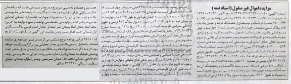 مزایده, مزایده دو دانگ و نیم مشاع از ششدانگ عرصه و اعیان