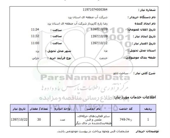 استعلام , استعلام ساخت تابلو 