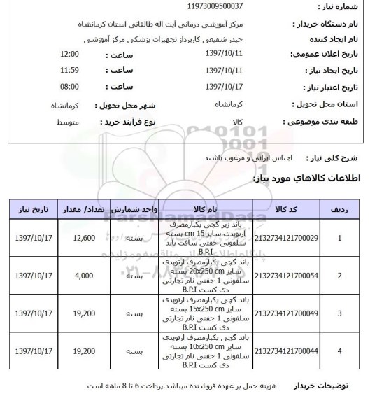 استعلام,استعلام باند گچی