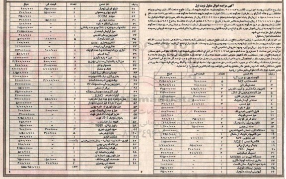مزایده ,مزایده گاو صندوق و ...