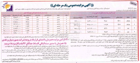 مزایده ،مزایده فروش قطعی دوازده واحد از واحدهای اداری و خدماتی نوبت دوم