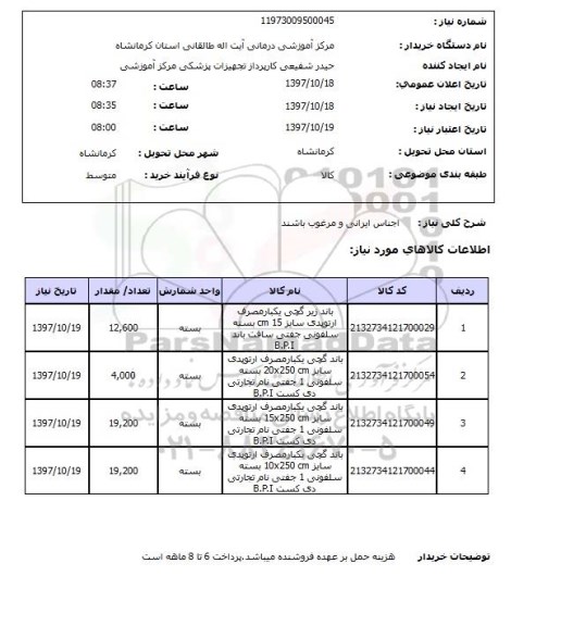 استعلام ,استعلام باند زیرگچی 
