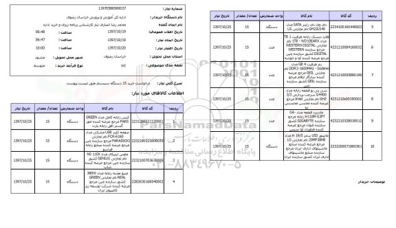 استعلام, کیس رایانه کامل ، صفحه کلید و ...