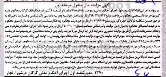 مزایده خودرو نیسان 