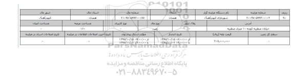 مزایده, مزایده زمین عرصه 160