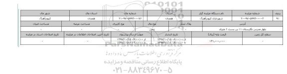 مزایده, مزایده زمین 