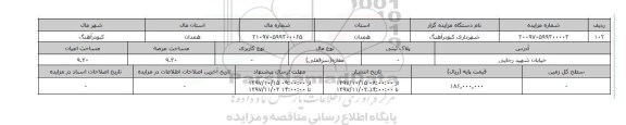 مزایده, مزایده مغازه سرقفلی عرصه 9.30
