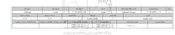 مزایده, مزایده مغازه عرصه 16.12