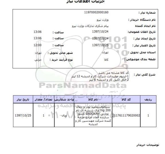 استعلام,استعلام لینیوم مولیبدانت...