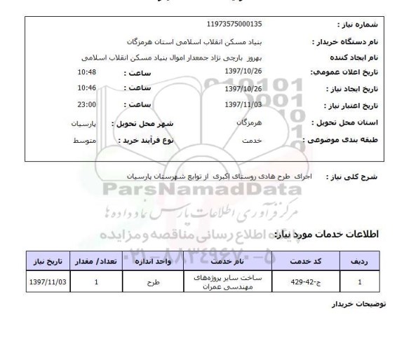 استعلام,اجرای طرح هادی 