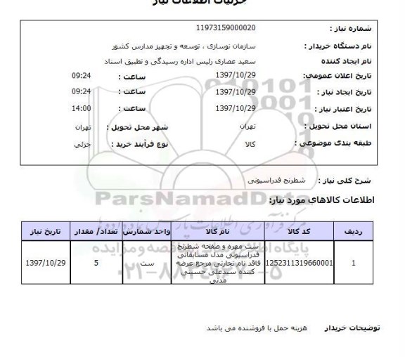 استعلام,ست مهره و صفحه شطرنج