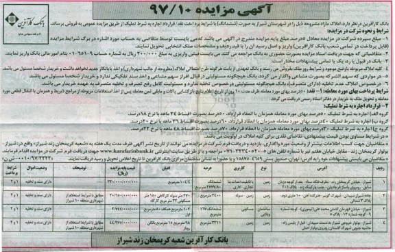 مزایده ،مزایده فروش املاک مازاد کاربری زمین و مسکونی تجاری