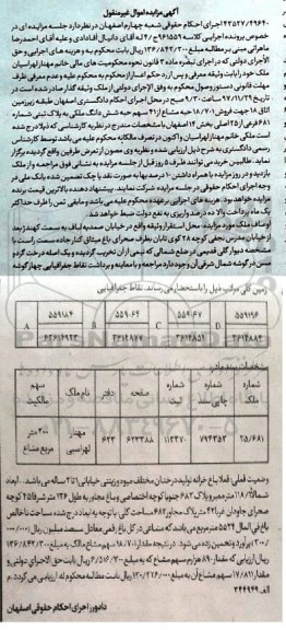 مزایده ،مزایده ملک به پلاک ثبتی 681 فرعی از 25 اصلی 