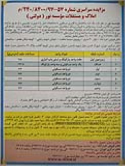 مزایده مزایده فروش یکباب ساختمان با کاربری مسکونی