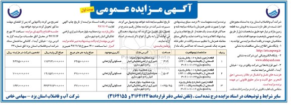 مزایده ،مزایده فروش سه قطعه زمین مازاد  کاربری مسکونی نوبت اول 