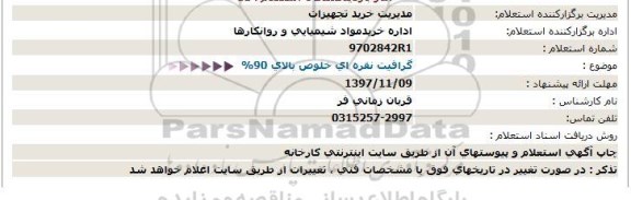 استعلام , استعلام خرید گرافیت نقره ای 