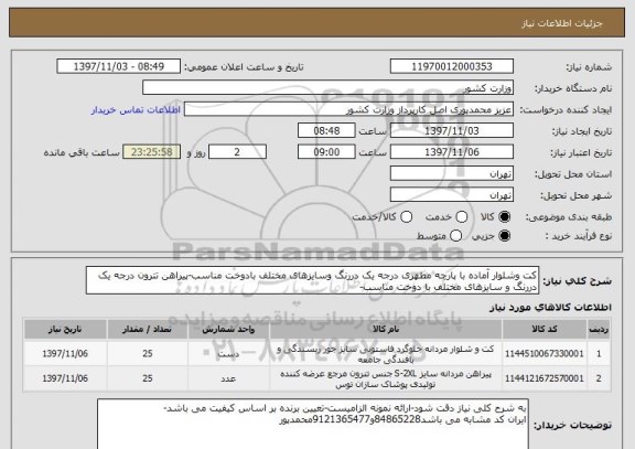 استعلام کت وشلوار آماده با پارچه مطهری درجه یک دررنگ وسایزهای مختلف بادوخت مناسب-پیراهن تترون درجه یک دررنگ و سایزهای مختلف با دوخت مناسب-