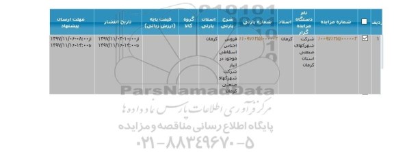 مزایده, مزایده فروش اجناس اسقاطی
