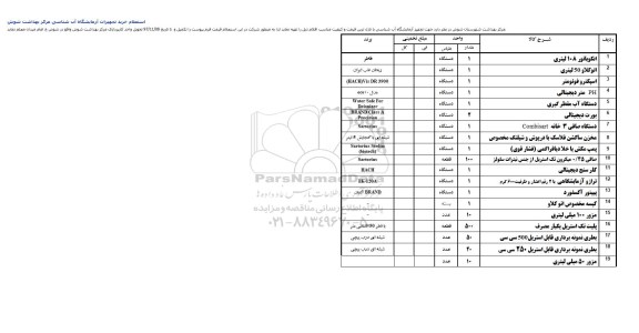 استعلام , استعلام خرید تجهیزات آزمایشگاه آب شناسی