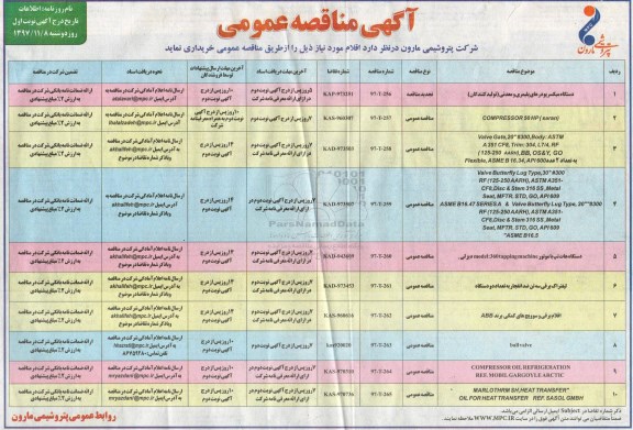 مناقصه , مناقصه دستگاه میکسر پودرهای پلیمری