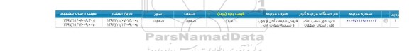 مزایده مزایده فروش ضایعات آهن و چوب و ...