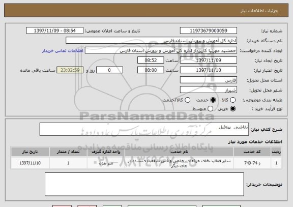 استعلام نقاشی  پروفیل