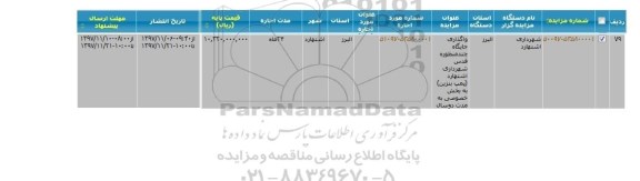 مزایده عمومی , مزایده واگذاری جایگاه سوخت چند منظوره