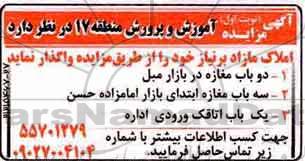 مزایده، مزایده واگذاری املاک مازاد 