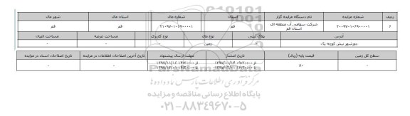 مزایده,مزایده زمین