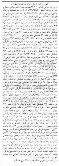 مزایده ،مزایده یک قطعه زمین 1905.94مترمربع نوبت اول
