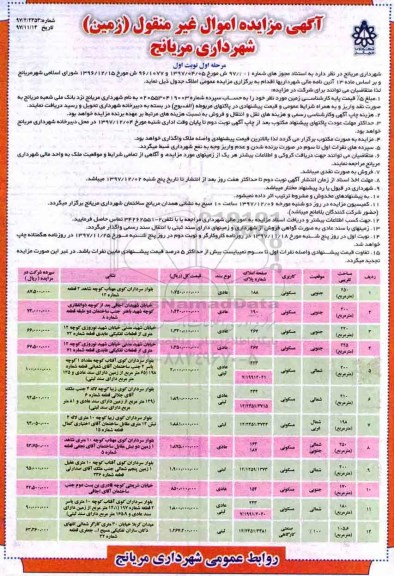 مزایده،مزایده ملک مسکونی