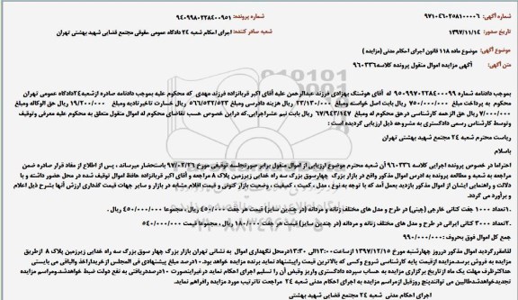 مزایده , مزایده کتانی