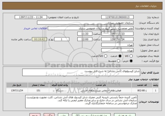 استعلام شارژ کپسولهای |آتش نشانی به شرح فایل پیوست
