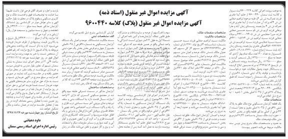 مزایده,مزایده یک قطعه آپارتمان مسکونی 77.33 مترمربع