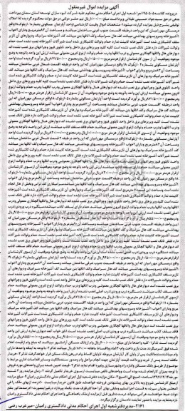 مزایده،مزایده آپارتمان مسکونی به مساحت 83 مترمربع 